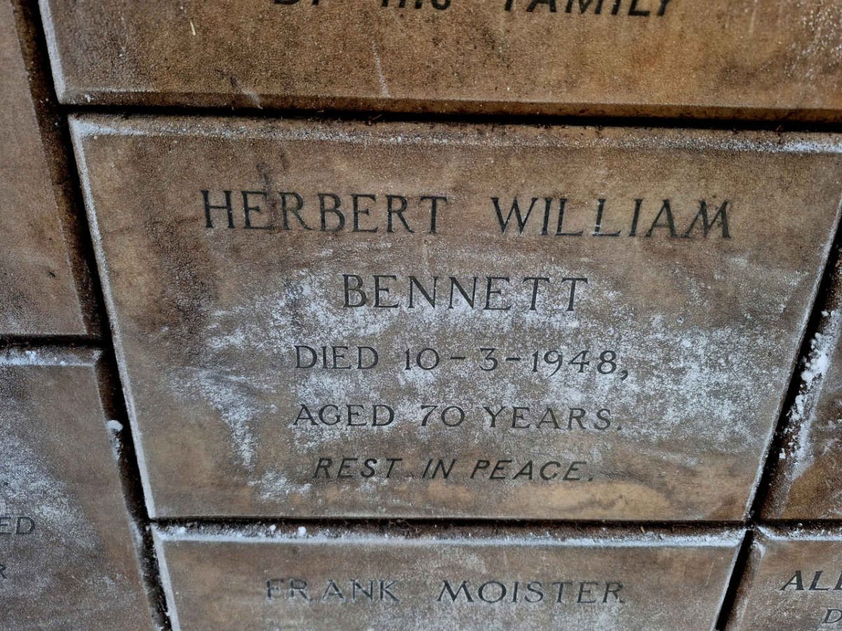BENNETT Herbert William -1948