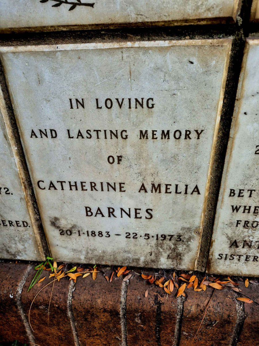 BARNES Catherine Amelia 1883-1973