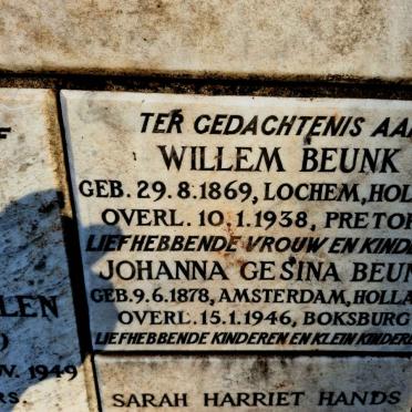 BEUNK Willem 1869-1938 & Johanna Gesina 1878-1946