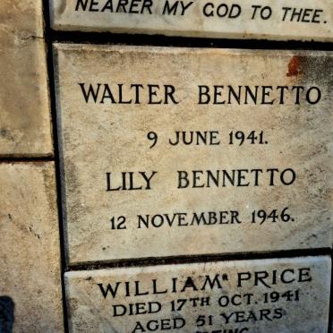 BENNETTO Walter -1941 & Lily -1946