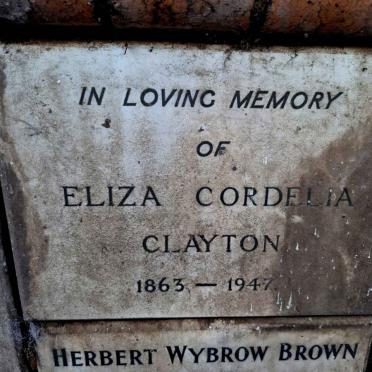 CLAYTON Eliza Cordelia 1863-1947