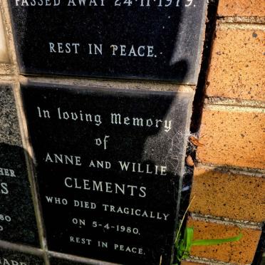 CLEMENTS Willie -1980 & Anne -1980