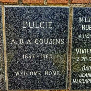 COUSINS A.D.A. 1897-1985