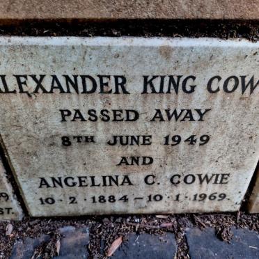 COWIE Alexander King -1949 & Angelina C. 1884-1969