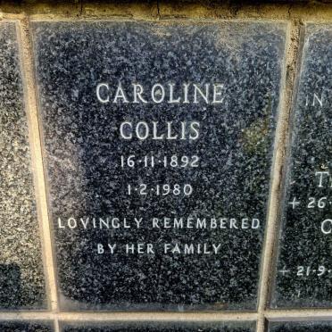 COLLIS Caroline 1892-1980