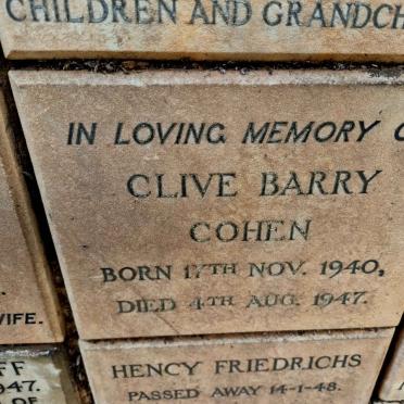 COHEN Clive Barry 1940-1947