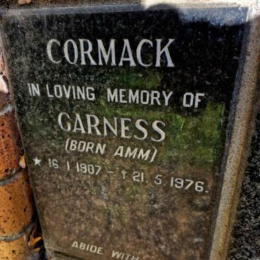 CORMACK Garness nee AMM 1907-1976