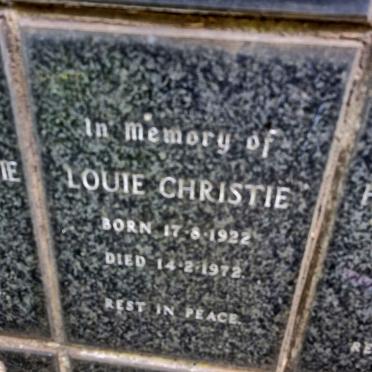 CHRISTIE Louie 1922-1972
