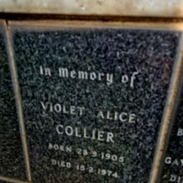 COLLIER Violet Alice 1905-1974