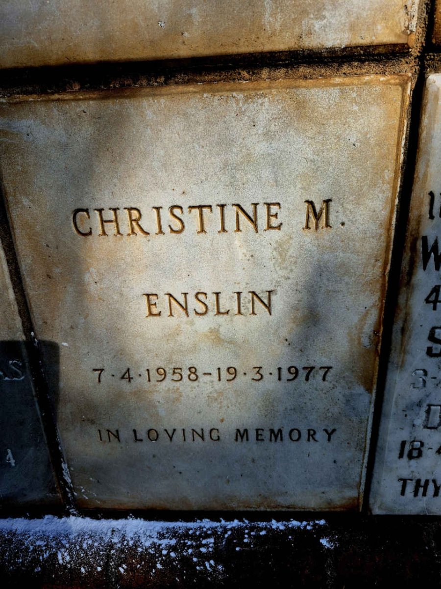 ENSLIN Christine M. 1958-1977