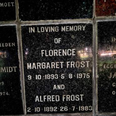 FROST Alfred 1892-1983 & Florence Margaret 1893-1975