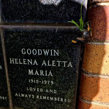 GOODWIN Helena Aletta Maria 1915-1979