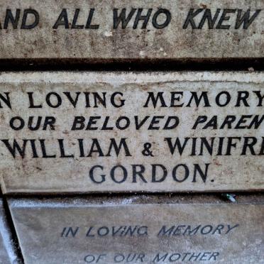 GORDON William & Winifred