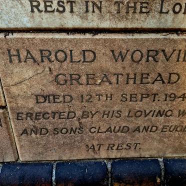 GREATHEAD Harold Worville -1942