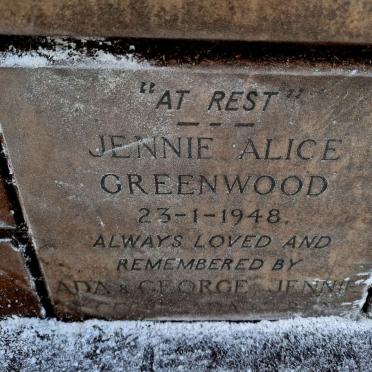 GREENWOOD Jennie Alice -1948