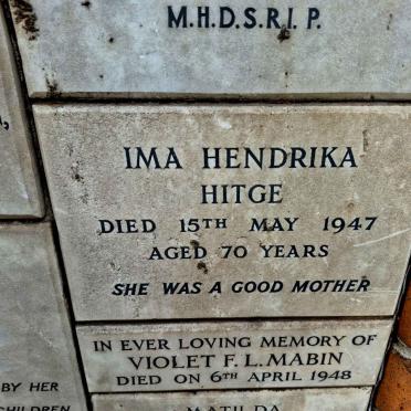 HITGE Ima Hendrika -1947