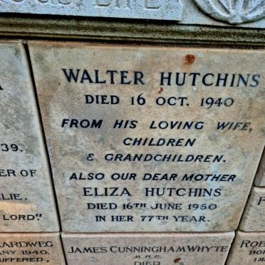 HUTCHINS Walter -1940 & Eliza -1950