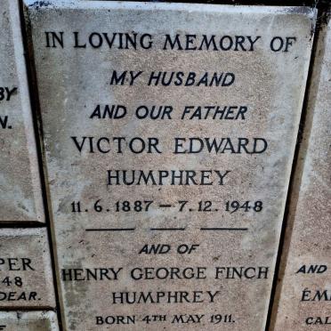 HUMPHREY Victor Edward 1887-1948 :: HUMPHREY Henry George Finch 1911-1941