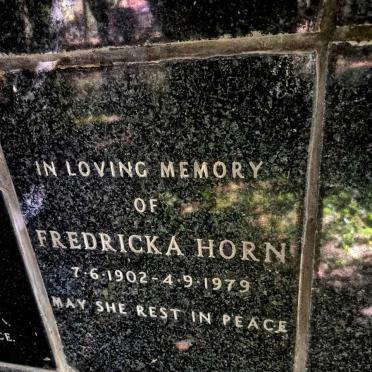 HORN Fredricka 1902-1979
