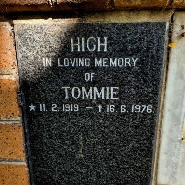 HIGH Tommie 1919-1976