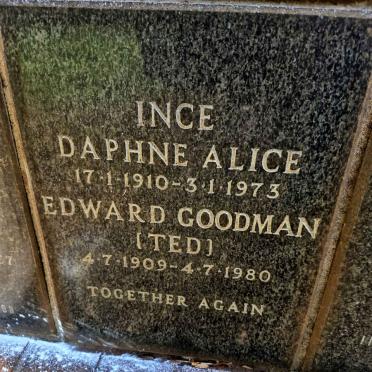 INCE Edward Goodman 1909-1980 & Daphne Alice 1910-1973