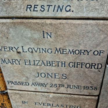 JONES Mary Elizabeth Gifford -1938