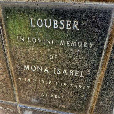 LOUBSER Mona Isabel 1936-1977