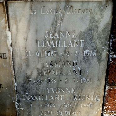 LEVAILLANT Armand 1888-1980 & Jeanne 1887-1978 :: KIENLE Yvonne LEVAILLANT- 1926-1996