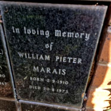 MARAIS William Pieter 1910-1973