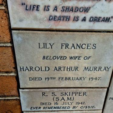 MURRAY Lily Frances -1947