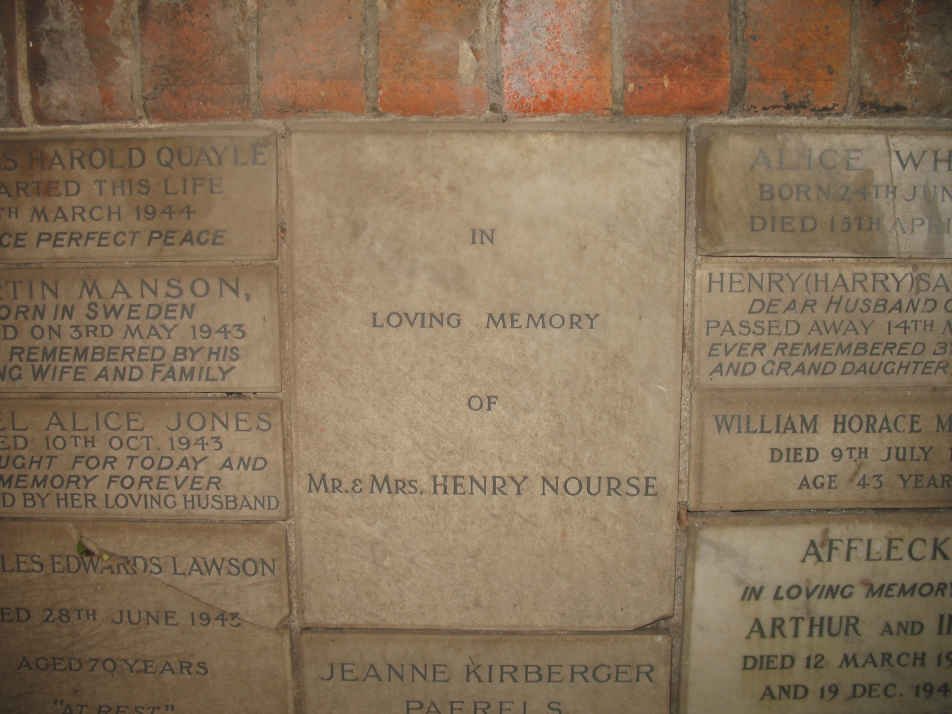 NOURSE Henry &amp; Mrs. :: QUAYLE Charles Harold -1944 :: MANSON Marti -1943