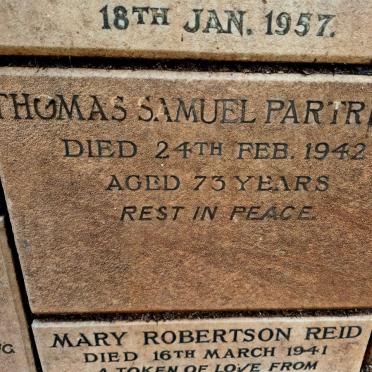 PARTRIDGE Thomas Samuel -1942