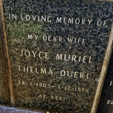 QUERL Joyce Muriel Thelma 1905-1976