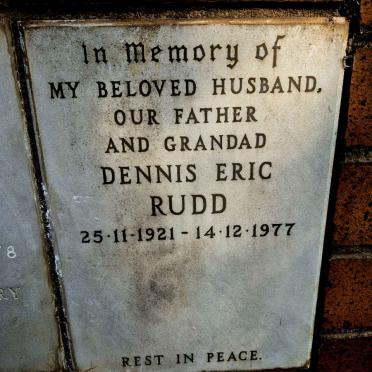 RUDD Dennis Eric 1921-1977