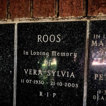 ROOS Vera Sylvia 1930-2005