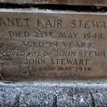 STEWART John -1955 & Janet Hair -1948