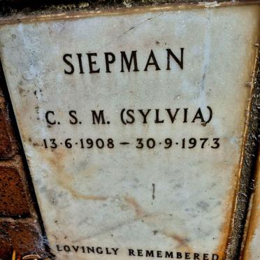 SIEPMAN C.S.M. 1908-1973