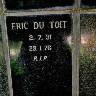 TOIT Eric, du 1931-1976