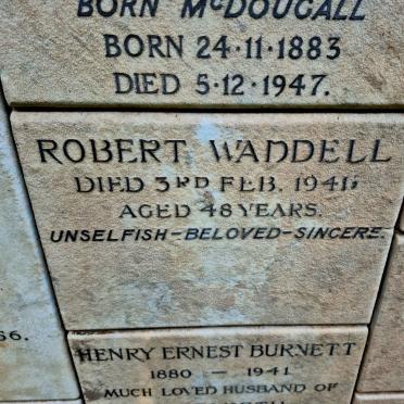 WADDELL Robert -1941