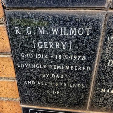 WILMOT R.G.M. 1914-1978