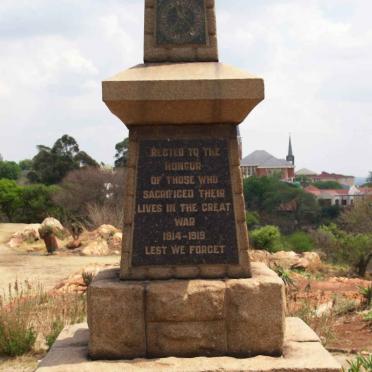 2. The memorial for those who sacrificed their lives in the Great War 1914-1919