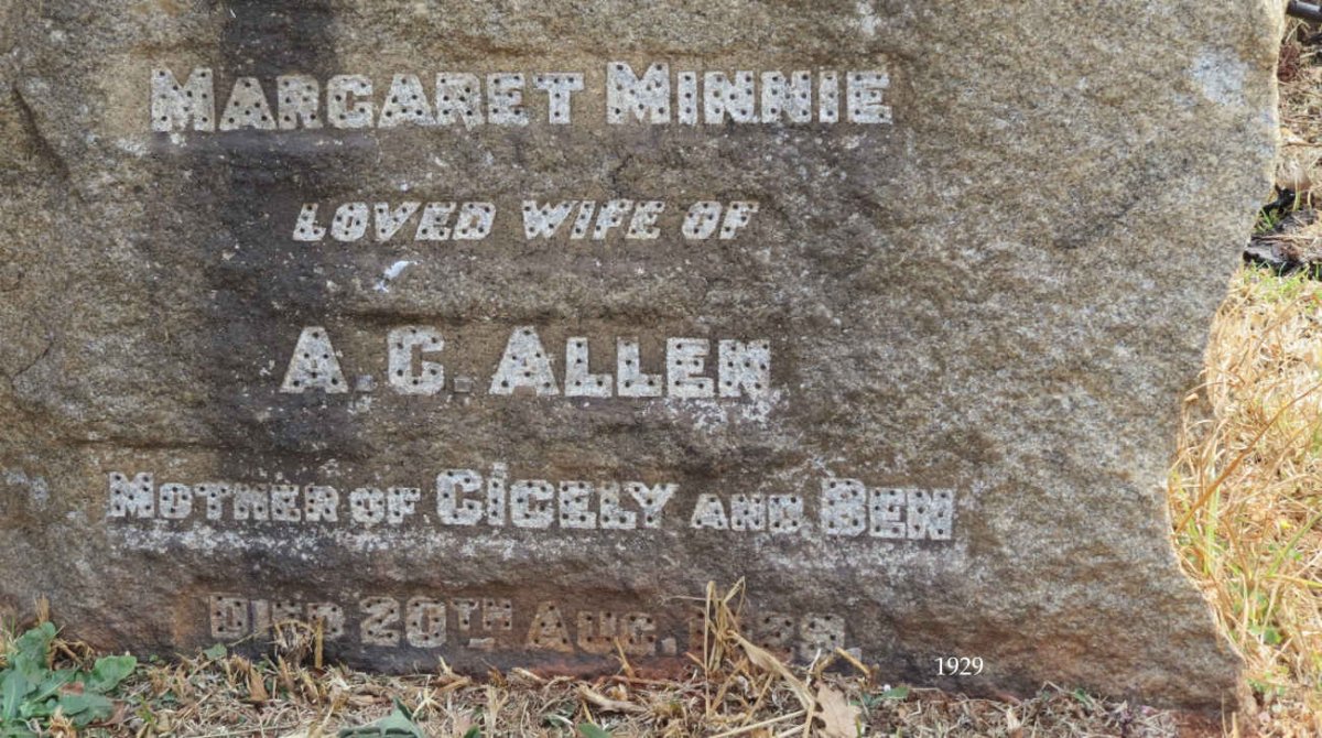 ALLEN Margaret Minnie -1929