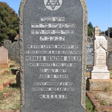 ADLER Herman Benzion -1927