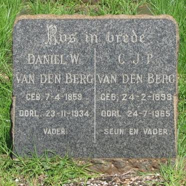 BERG Daniel W., van den 1859-1934 :: VAN DEN BERG C.J.P. 1899-1965 