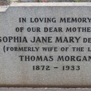 BEER Sophia Jane Mary, de formerly MORGAN 1872-1933