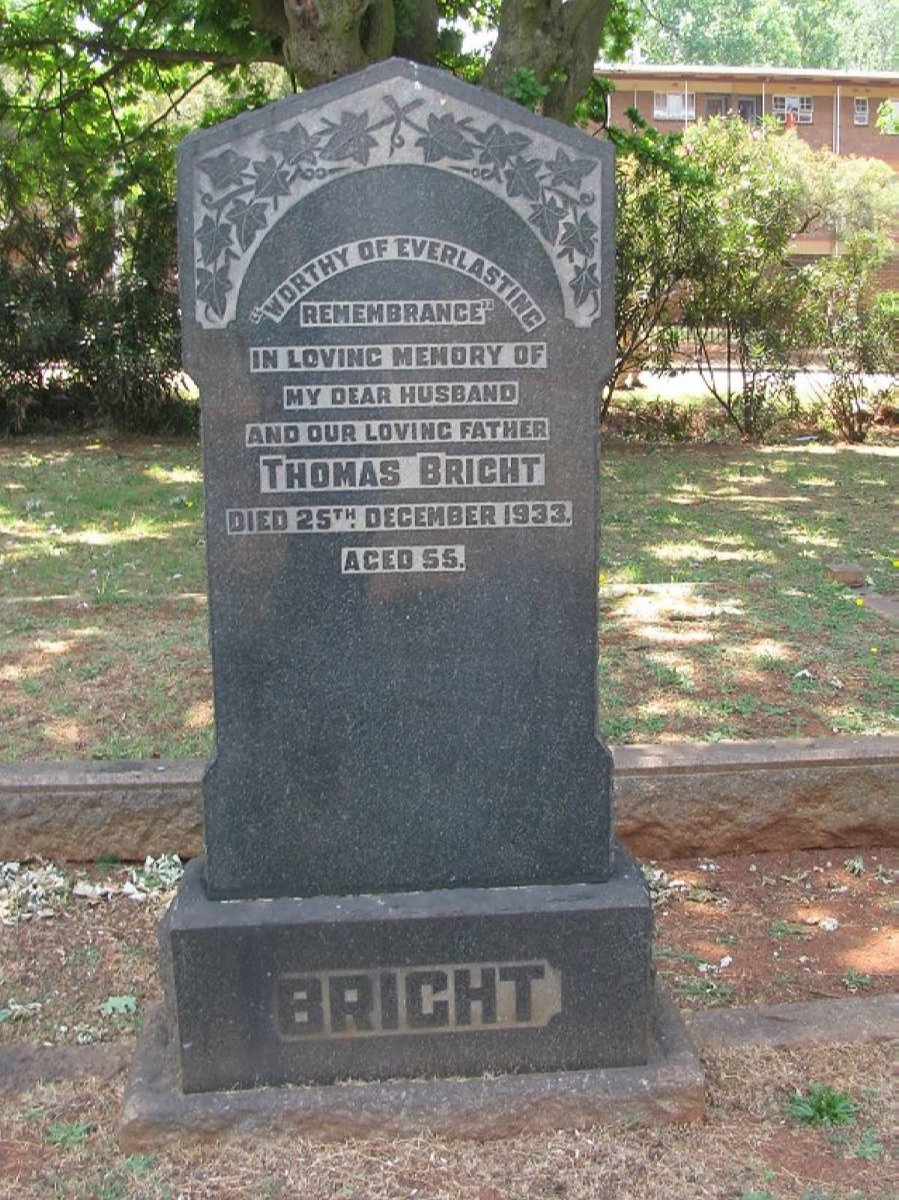 BRIGHT Thomas -1933