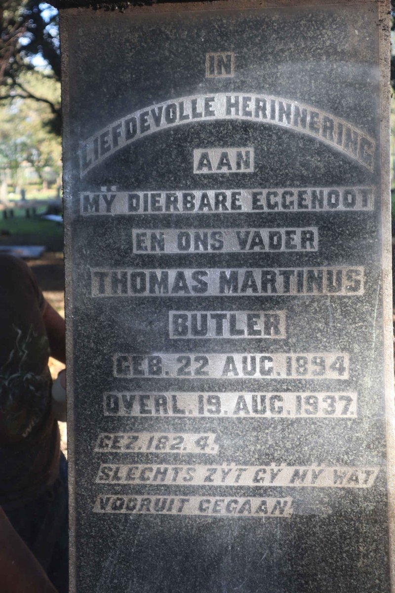 BUTLER Thomas Martinus 1894-1937