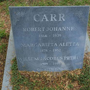 CARR Robert Johannes 1866-1939 :: CARR Margarieta Aletta 1878-1952