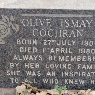 COCHRAN Olive Ismay 1906-1980