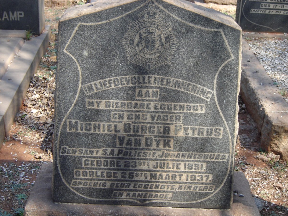 DYK Michiel Burger Petrus, van 1891-1937